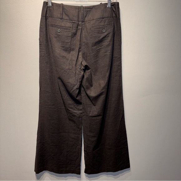 Dalia Collection Linen Blend Black Career Wear Pants Pockets‎ Wide Leg Women Sz6 - Picture 2 of 10